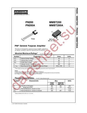 MMBT200 datasheet  